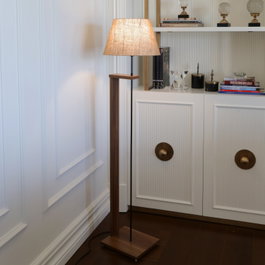 Opviq AYD-3128 Lámpara de Pie de Madera Crema